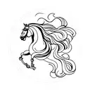 Carousel horse tattoo design idea