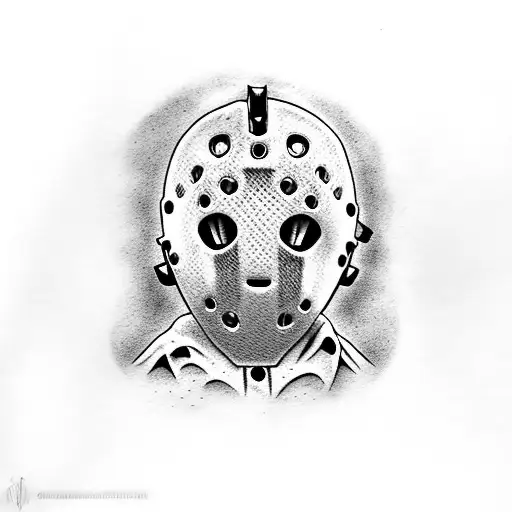 pin up doll jason Voorhees  tattoo design idea
