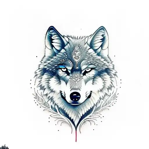Japanese "Wolf In Woods" Tattoo Idea - BlackInk