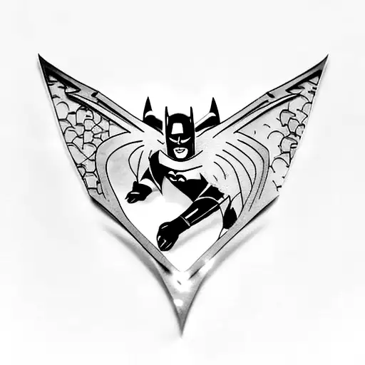 Batman logo Chain  tattoo design idea
