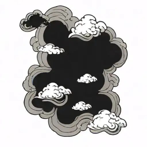 japanese clouds tattoo design idea