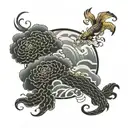 japanese clouds tattoo design idea