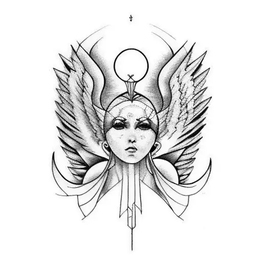 seraphim angel tattoo design idea