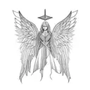 thrones angel tattoo design idea