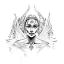 thrones angel tattoo design idea