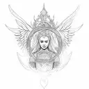 thrones angel tattoo design idea