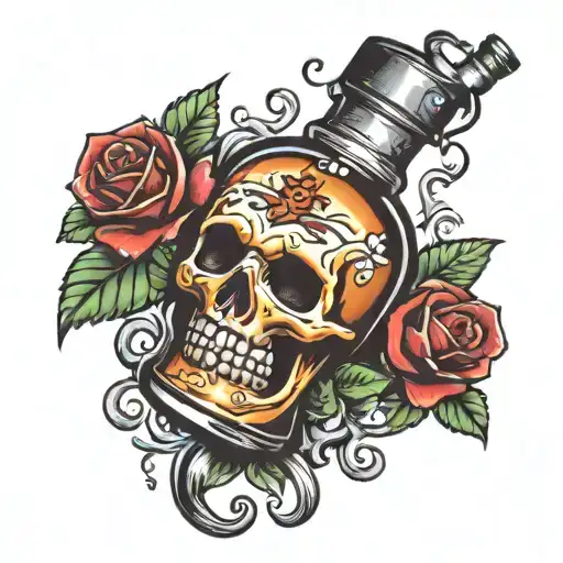 bottle of poison tattoo design idea