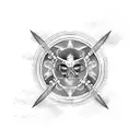 skydiving momento mori tattoo design idea