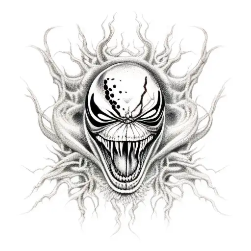 fullbody ultrarealistic venom veins tattoo design idea