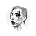 marilyn manson  tattoo design idea