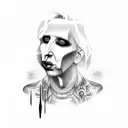 marilyn manson  tattoo design idea