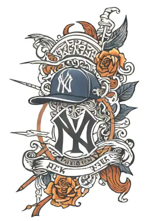 New York Yankees logo tattoo design idea