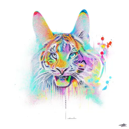 A vibrant graffiti mural of hala vandala in a new-school style tattoo design idea