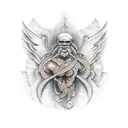 da Vinci, coastelations, strong, griego, god tattoo design idea