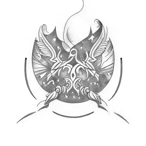 small religious text tatoo on the back tattoo design idea