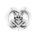 small religious tatoo on the back tattoo design idea