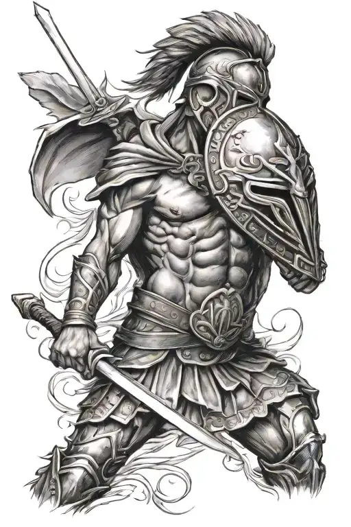 leonardo of sparta tattoo design idea