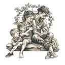 recovery, children, growth, divorce tattoo design idea