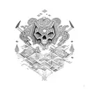 Mictlantecutli,mictecacihuatl  tattoo design idea