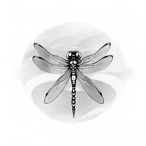 Dragonfly in water  tattoo design idea