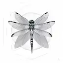 dragonfly, geometry tattoo design idea