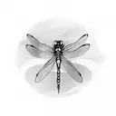 Dragonfly in water  tattoo design idea