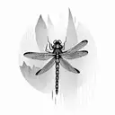 Dragonfly in water  tattoo design idea