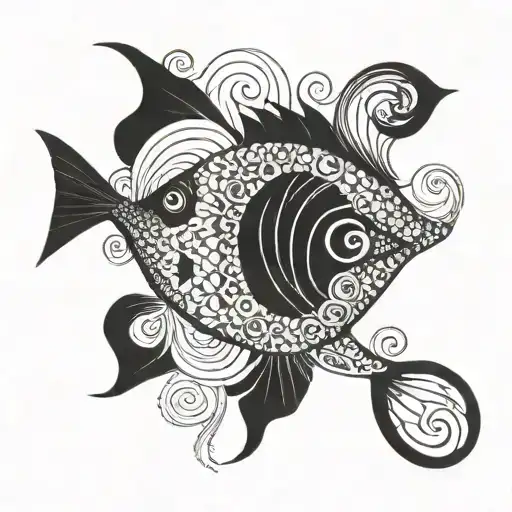 Elaine y acuario tattoo design idea