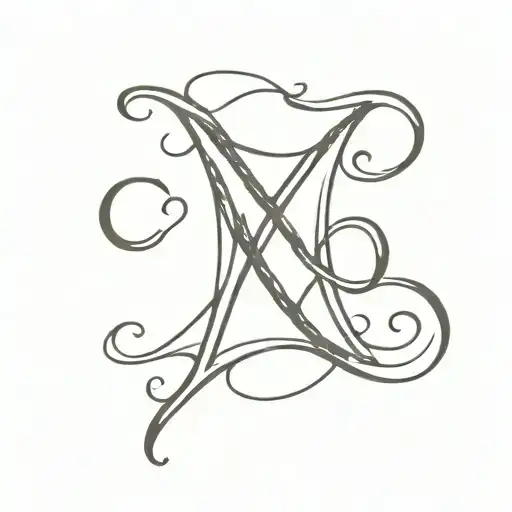 XXX-IX-MMXXIII and initial "J" tattoo design idea