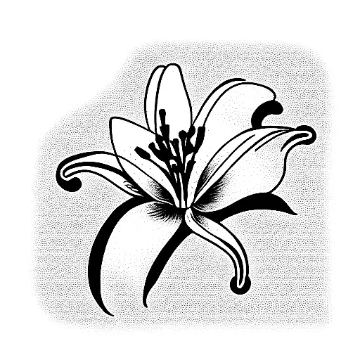 bosnian lily tattoo design idea