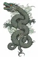 sea serpent tattoo design idea
