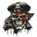 resident evil skull face tattoo design idea