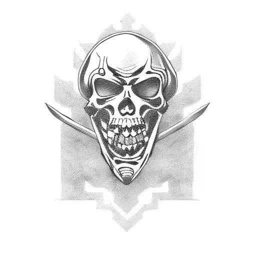 Narrow Pirate tattoo design idea