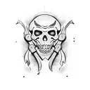 Narrow Pirate tattoo design idea