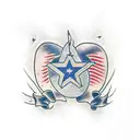 Texas flag, come and take it flag, american traditional style tattoo design idea