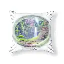 A breathtaking waterfall cascading down a lush forest, symbolizing the beauty of nature tattoo design idea