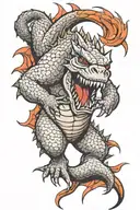 Godzilla tattoo design idea
