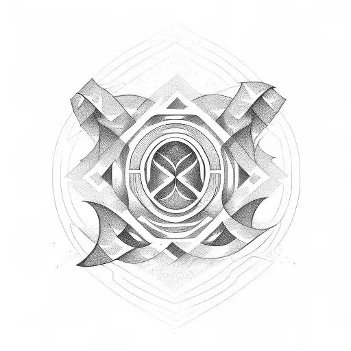 fine line elegant tattoo. small, single-line arrow pointing upwards in the center of the design.  wave symbol above the  tattoo design idea