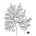 silver birch tree tattoo design idea