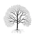 silver birch tree tattoo design idea