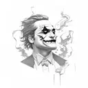 joker joaquin phoenix tattoo design idea