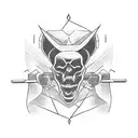 A blackwork tattoo depicting a gothic gym scene, with weights and equipment incorporated into a dark and mysterious design tattoo design idea