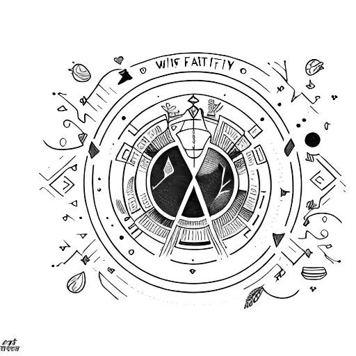 amor fati words and destiny picture tattoo design idea