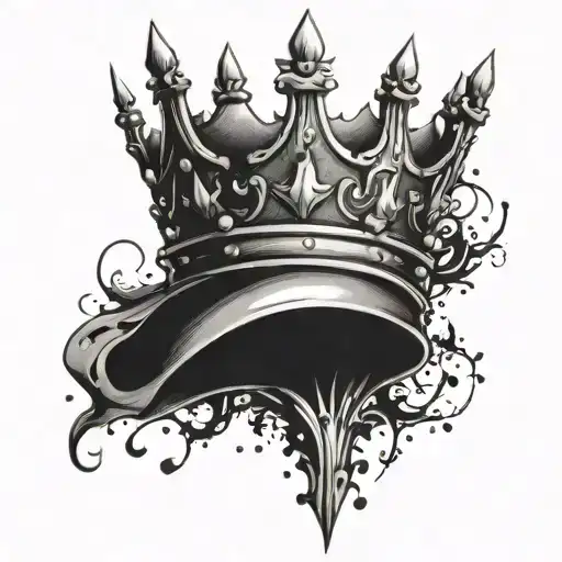 king crown tattoo design idea