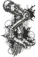 Bio mechanical cybernetic arm tattoo design idea