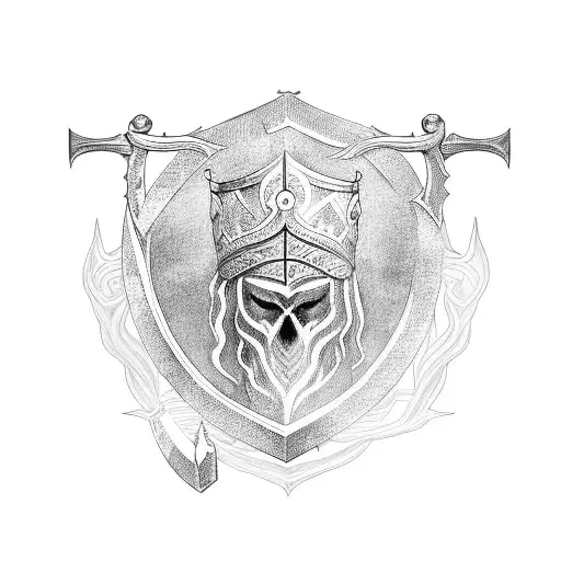 king Arthur's sword tattoo design idea
