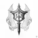 king Arthur's sword tattoo design idea