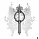 king Arthur's sword tattoo design idea