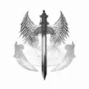 king Arthur's sword tattoo design idea