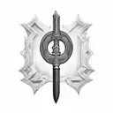 king Arthur's sword tattoo design idea